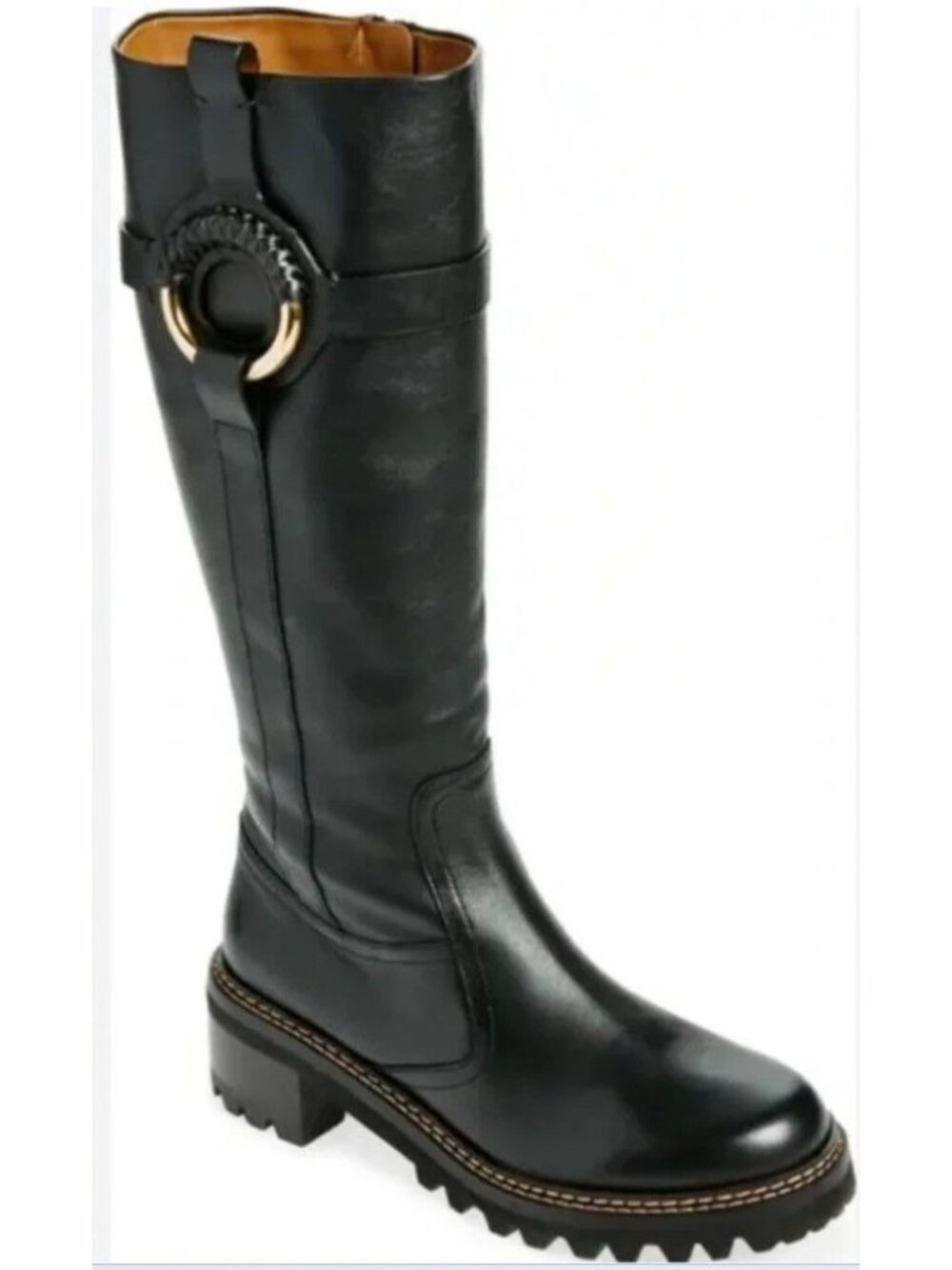 NEW See By Chloe Hana Knee High Boots Tall Black Leather US 5 EU 35